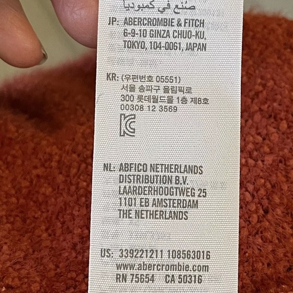 Hollister Crop Sweater XS Burnt Orange Top Long Sleeve Button Up Very Soft Y2K - Picture 7 of 9